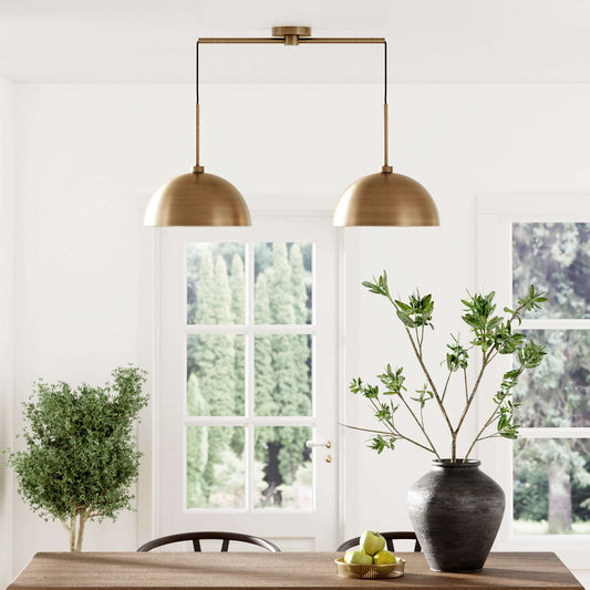Metal Hanging Ceiling Pendant Light Brass