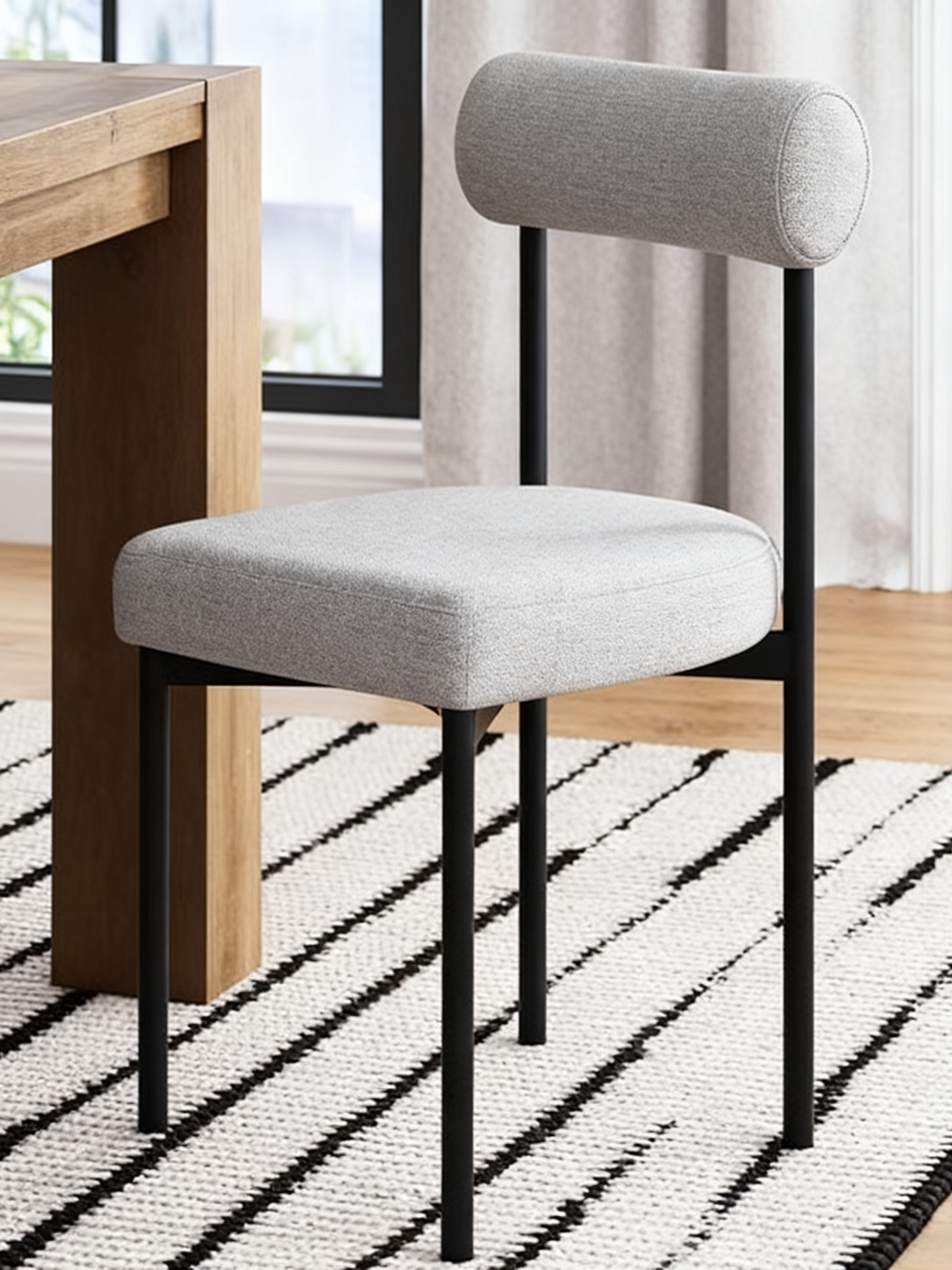 Metal Modern Dining Chairs Gray