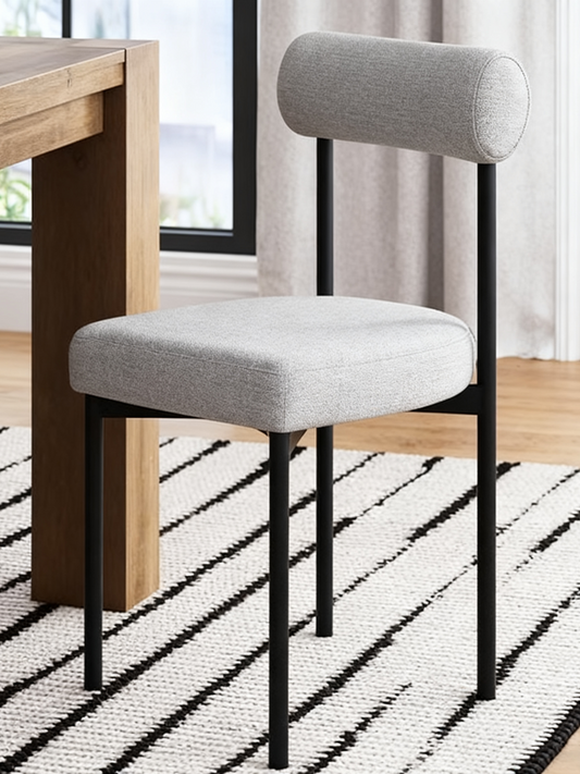 Metal Modern Dining Chairs Gray