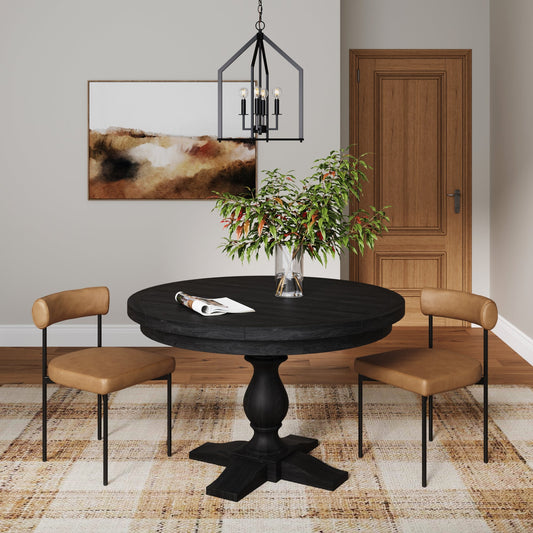 Engineered Wood Faux Leather Modern Dining Chair