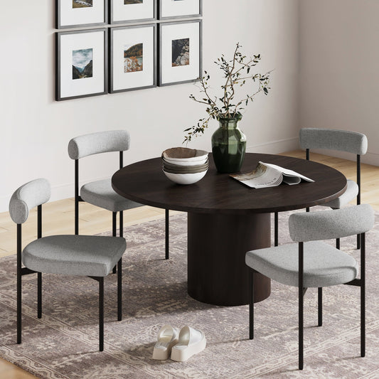 Metal Modern Dining Chairs Gray