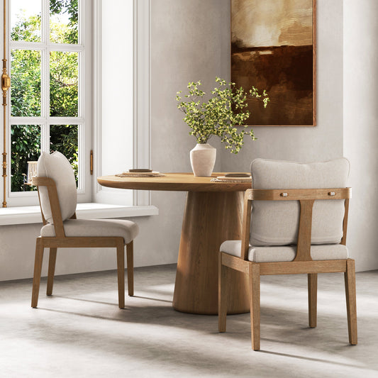 Scandinavian Dining Chair with Back Light Brown