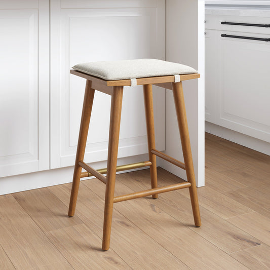 Linen & Oak Counter Height Bar Stools