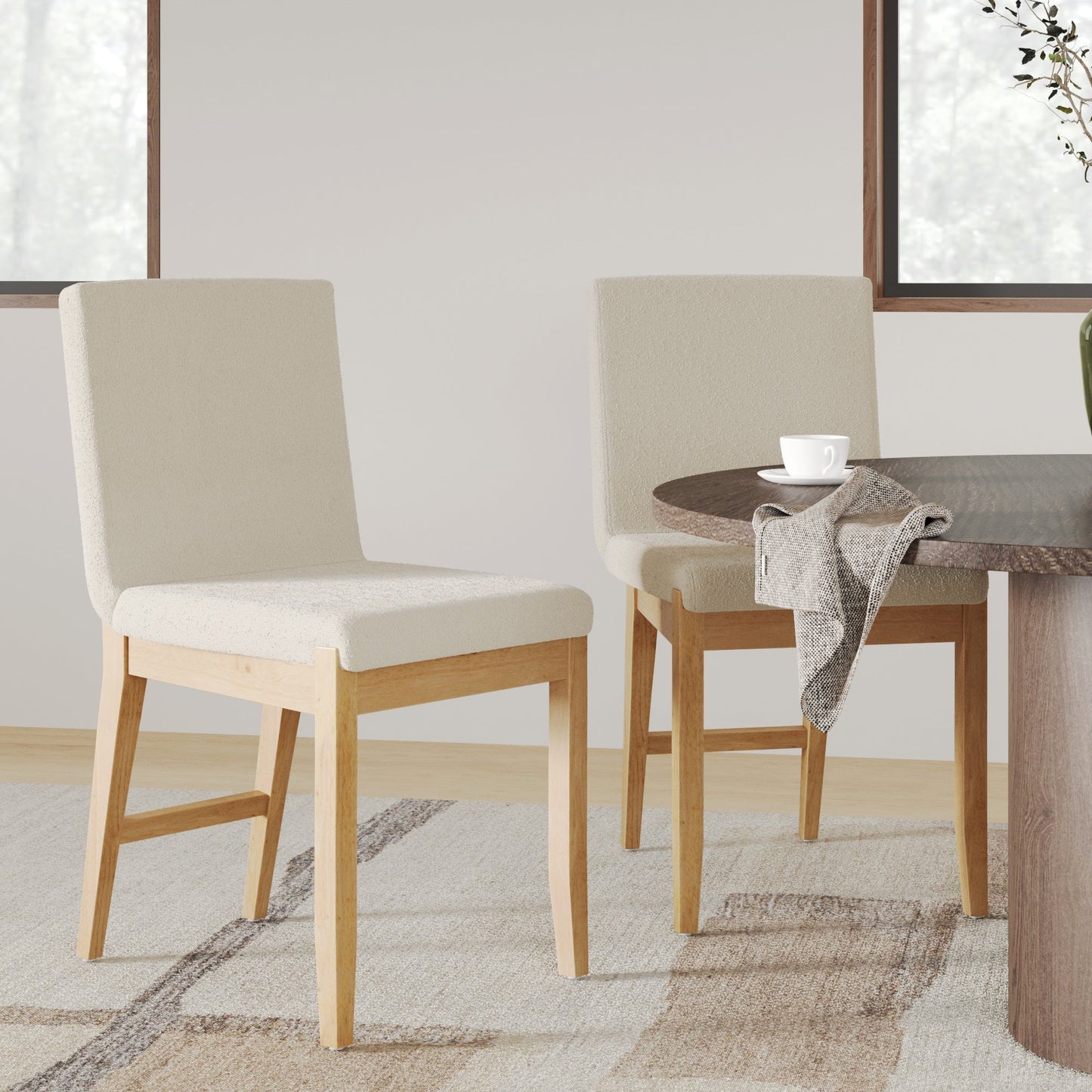 Modern Solid Wood Exposed Back Dining Chair