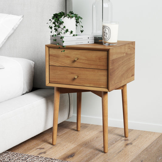 Wood Mid-Century Nightstand